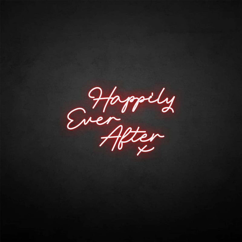 'Happy ever after X' neon sign - VINTAGE SIGN