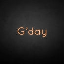'G'day' neon sign - VINTAGE SIGN