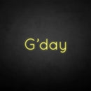 'G'day' neon sign - VINTAGE SIGN