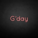 'G'day' neon sign - VINTAGE SIGN