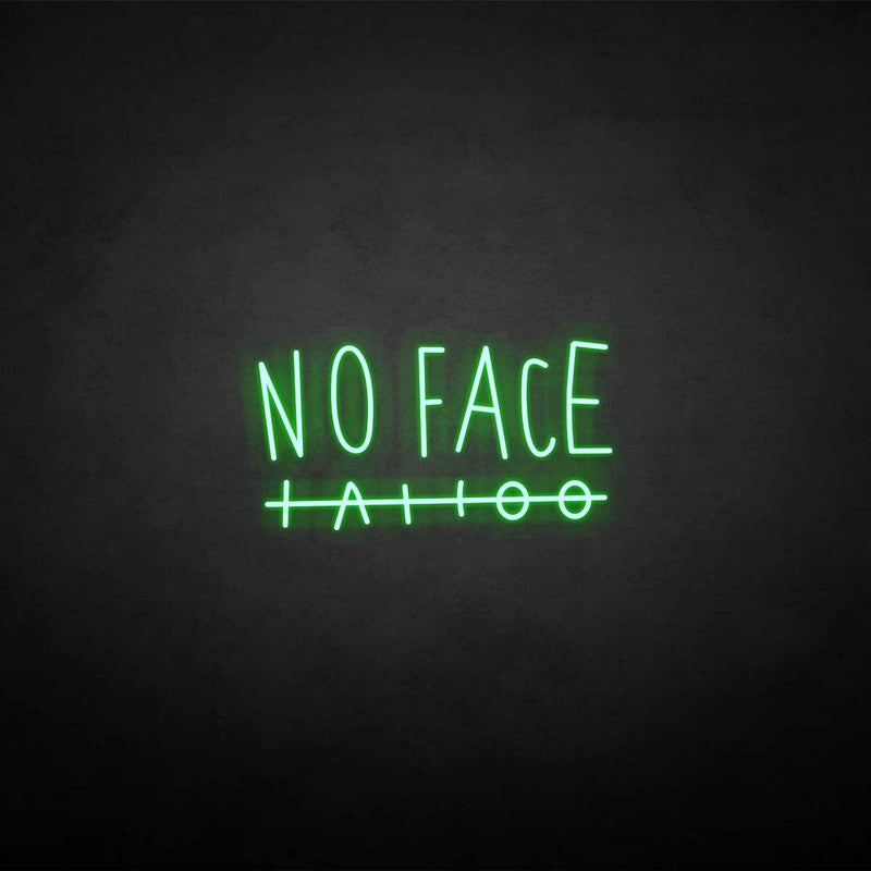 'No face' neon sign
