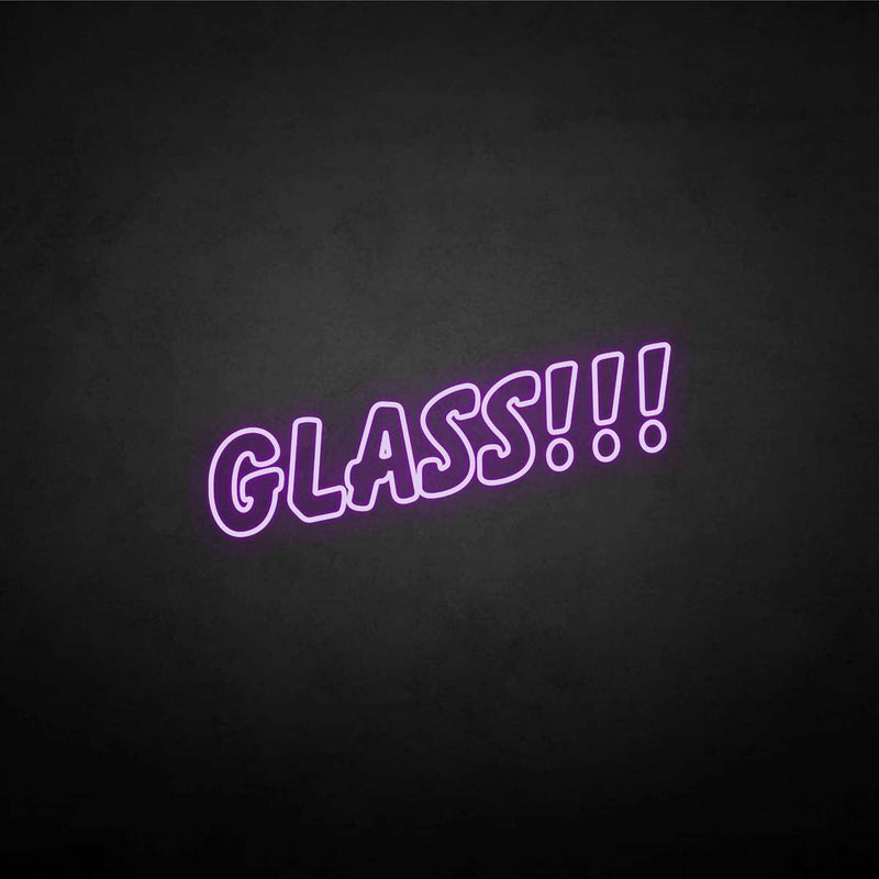 'Glas!!!' Neonschild
