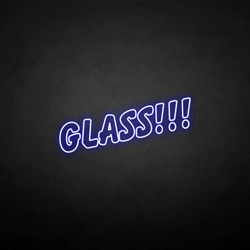 'Glass!!!' neon sign - VINTAGE SIGN