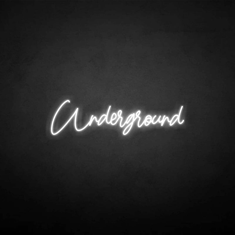 'Underground' neon sign