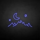 'Moon & mountain' neon sign - VINTAGE SIGN
