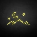 'Moon & mountain' neon sign - VINTAGE SIGN