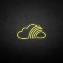 'Cloud with rainbow' neon sign - VINTAGE SIGN