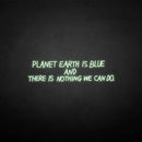 'PLANET EARTH IS BLUE BUT THERE NOTHING WE CAN DO ' neon sign - VINTAGE SIGN