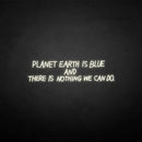 'PLANET EARTH IS BLUE BUT THERE NOTHING WE CAN DO ' neon sign - VINTAGE SIGN