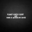 'PLANET EARTH IS BLUE BUT THERE NOTHING WE CAN DO ' neon sign - VINTAGE SIGN