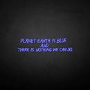 'PLANET EARTH IS BLUE BUT THERE NOTHING WE CAN DO ' neon sign - VINTAGE SIGN