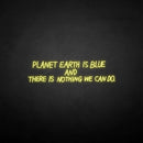 'PLANET EARTH IS BLUE BUT THERE NOTHING WE CAN DO ' neon sign - VINTAGE SIGN