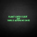'PLANET EARTH IS BLUE BUT THERE NOTHING WE CAN DO ' neon sign - VINTAGE SIGN
