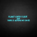 'PLANET EARTH IS BLUE BUT THERE NOTHING WE CAN DO ' neon sign - VINTAGE SIGN