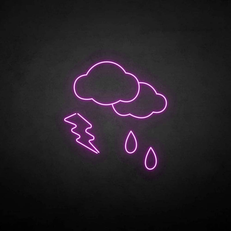 'Rain and lightning' neon sign - VINTAGE SIGN
