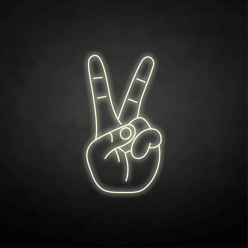 Peace Hand Symbol neon sign - VINTAGE SIGN