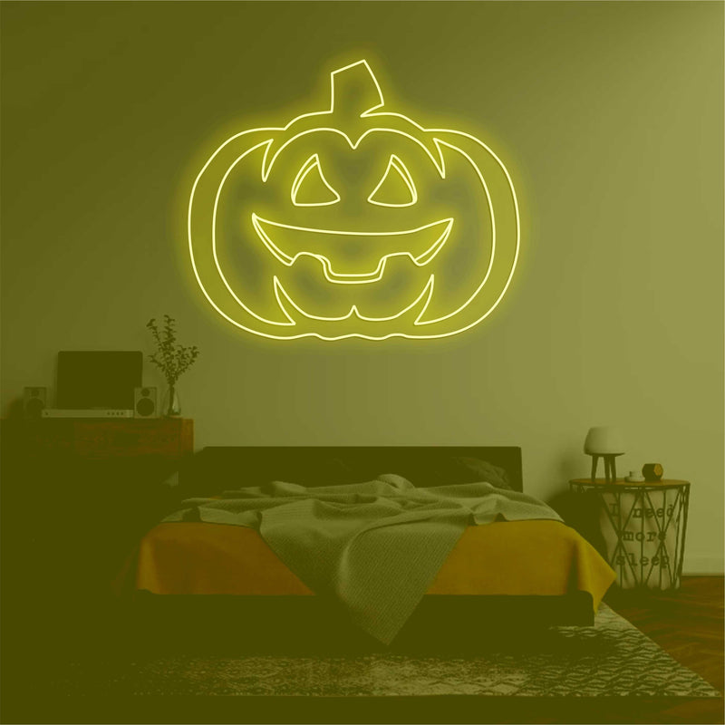 'Pumpkin head2' neon sign - VINTAGE SIGN