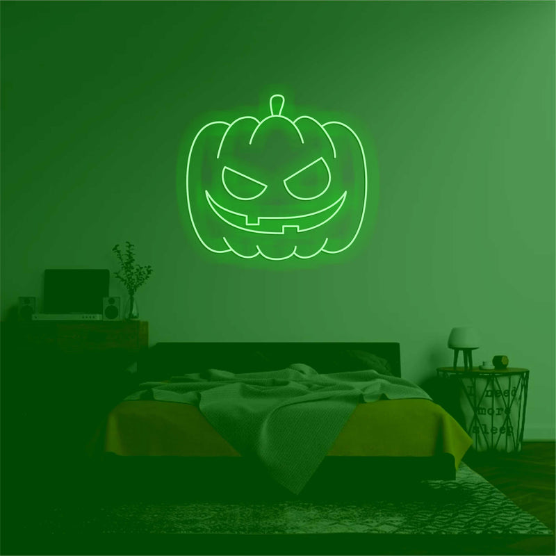 Pumpkin Head' neon sign