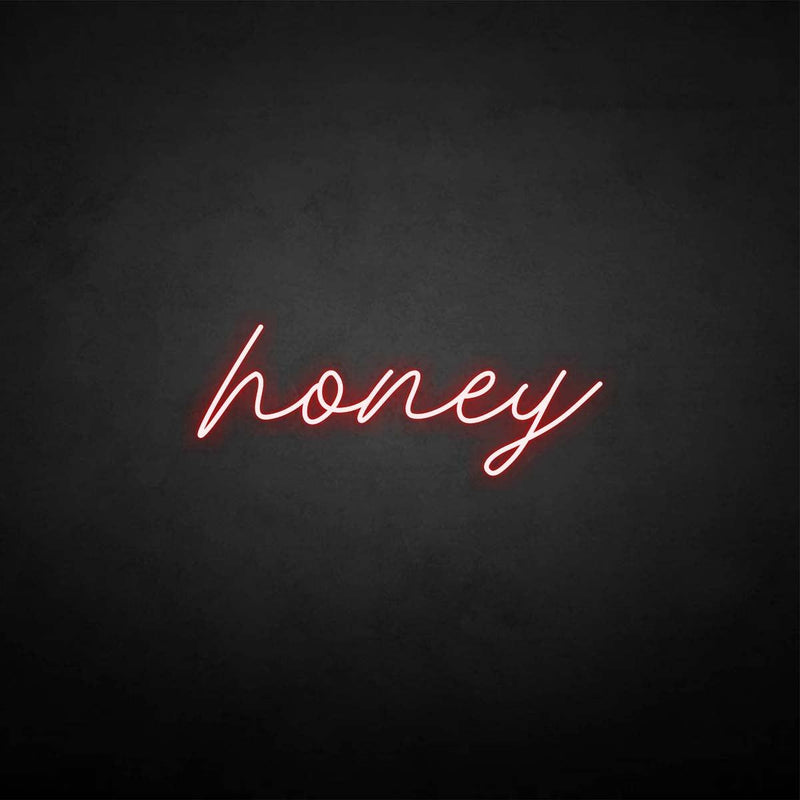 'honey' neon sign