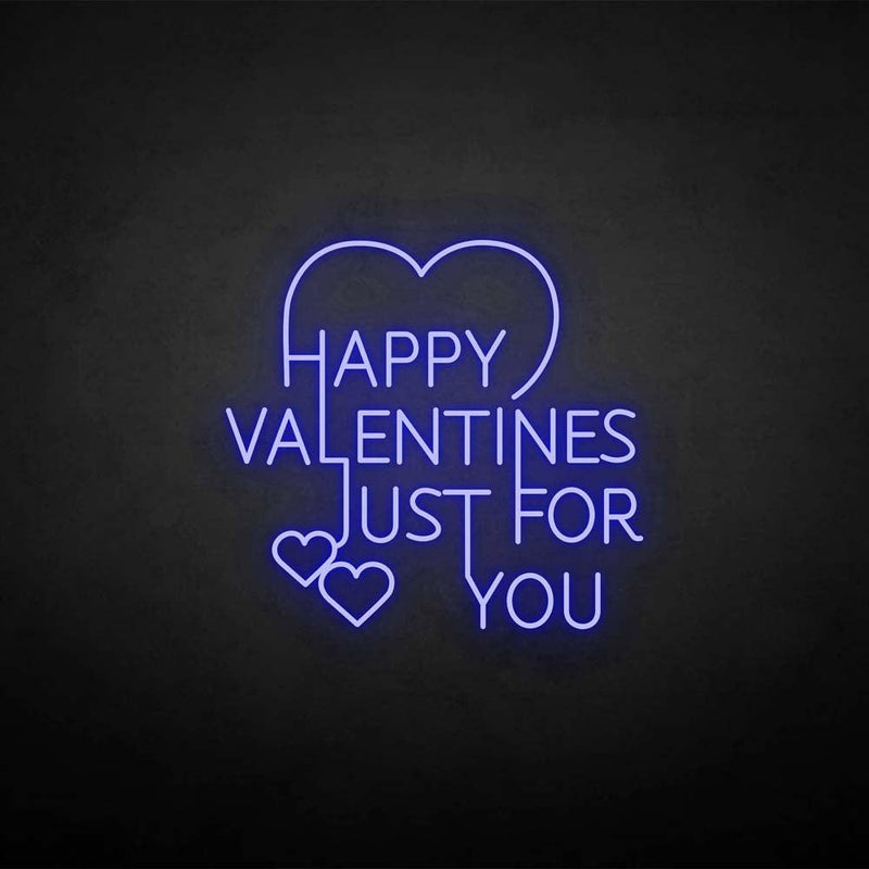 Enseigne au néon 'Happy valentines for you'