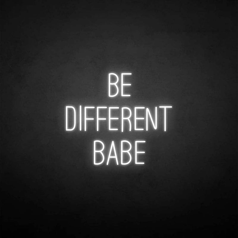 ‘’Be different babe' neon sign - VINTAGE SIGN