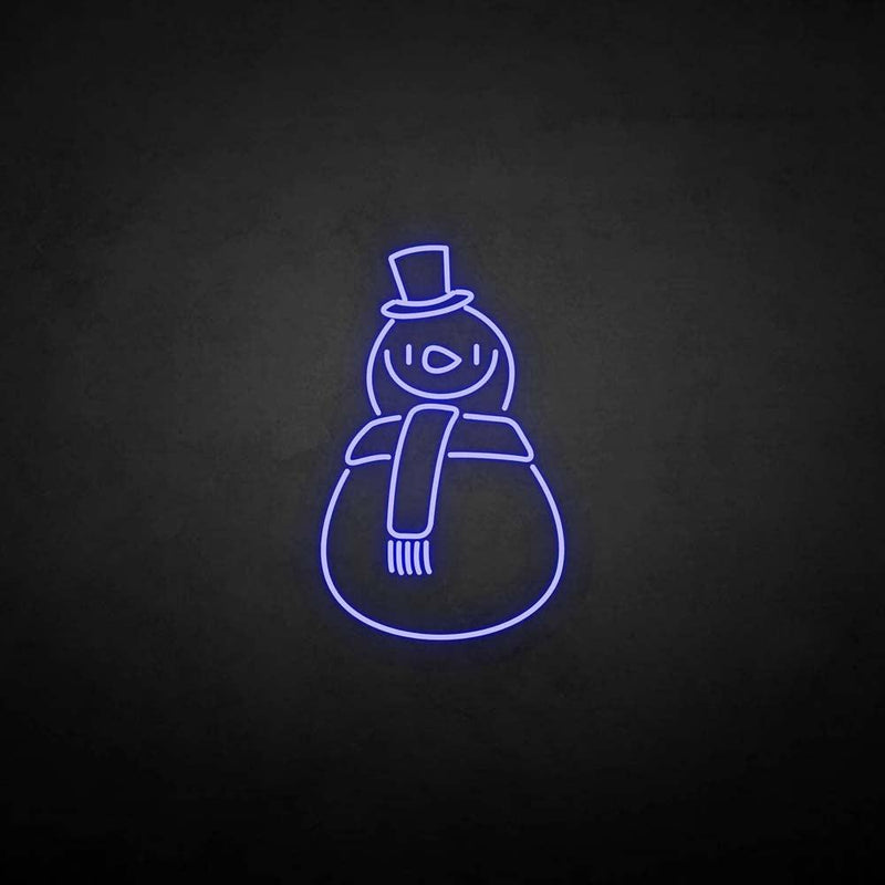 'Snow man' neon sign