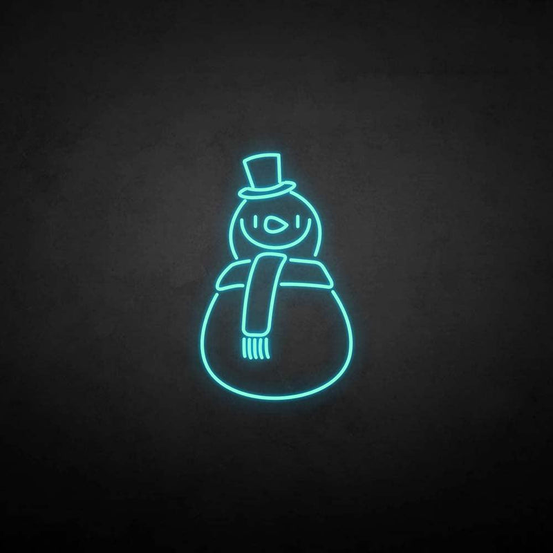 'Snow man' neon sign