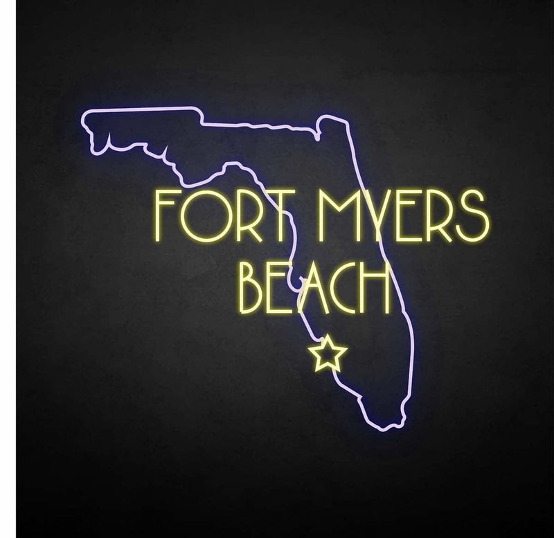 'FORT MYERS BEACH' neon sign - VINTAGE SIGN