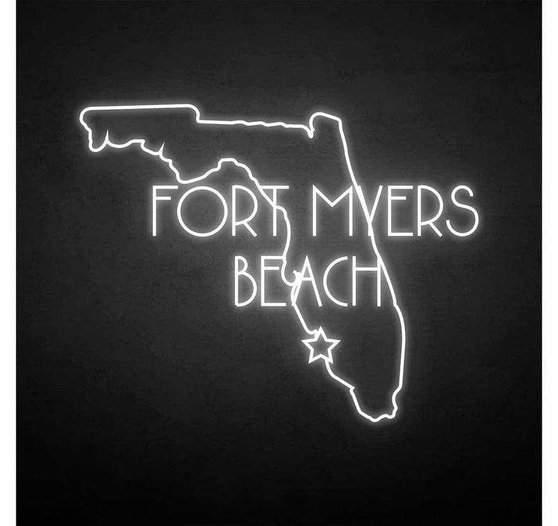 Leuchtreklame "FORT MYERS BEACH".