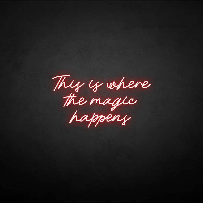 'This is where the magic happen' neon sign - VINTAGE SIGN
