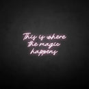 'This is where the magic happen' neon sign - VINTAGE SIGN