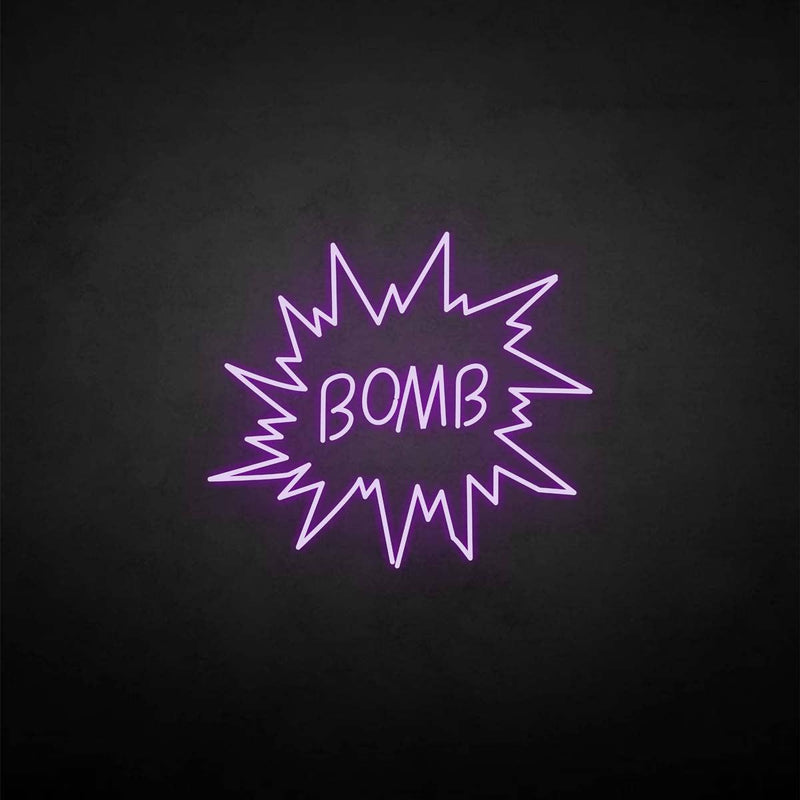 'bomb' neon sign