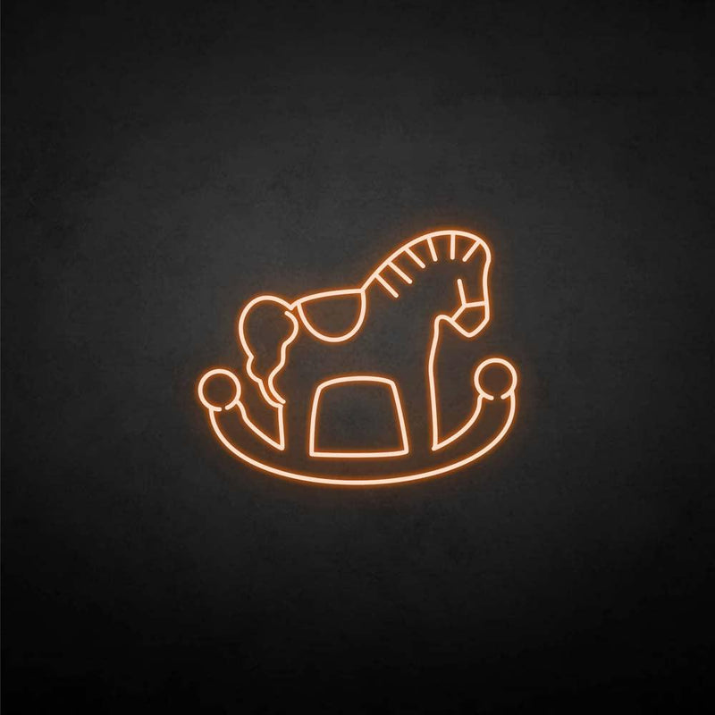 'marry christmas-wooden horse' neon sign