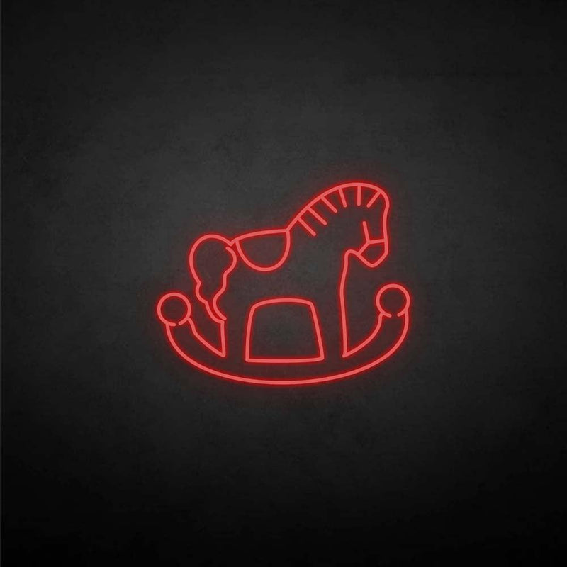 'marry christmas-wooden horse' neon sign