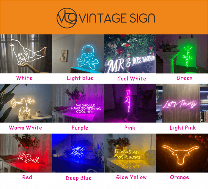 Custom LED Name Neon Signs - VINTAGE SIGN