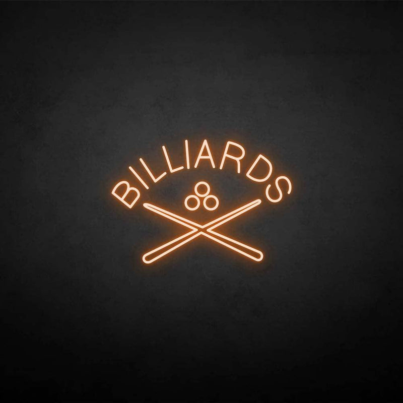 'Bliiards' neon sign