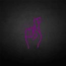 Fingers crossed neon sign - VINTAGE SIGN