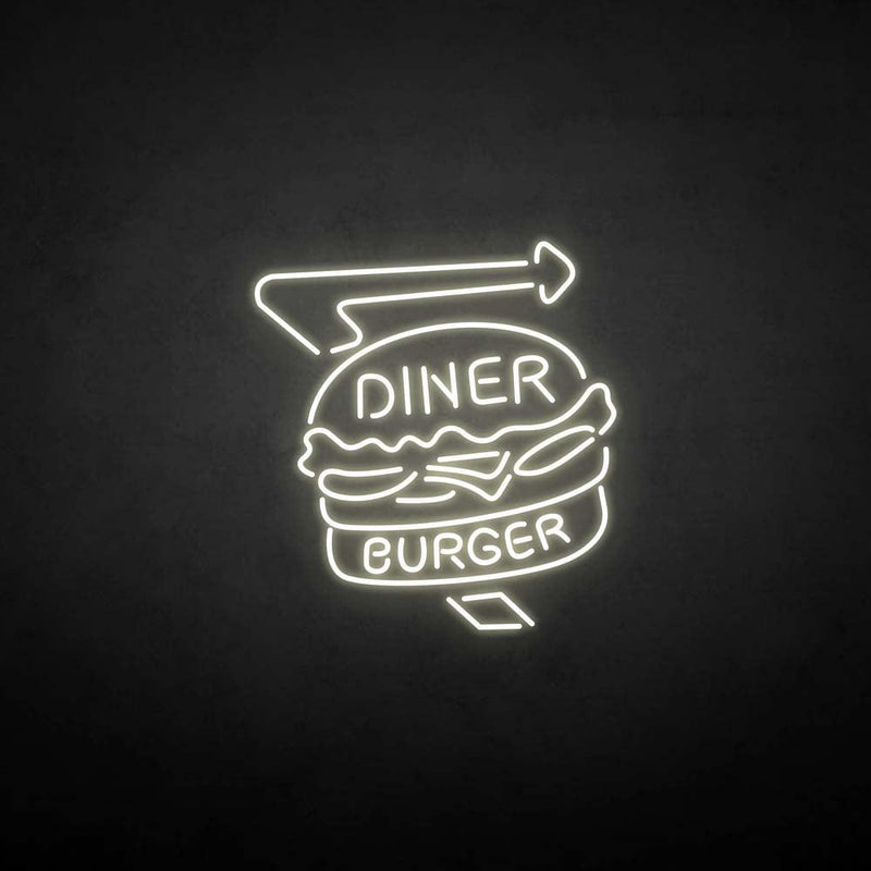 'Diner burger' neon sign