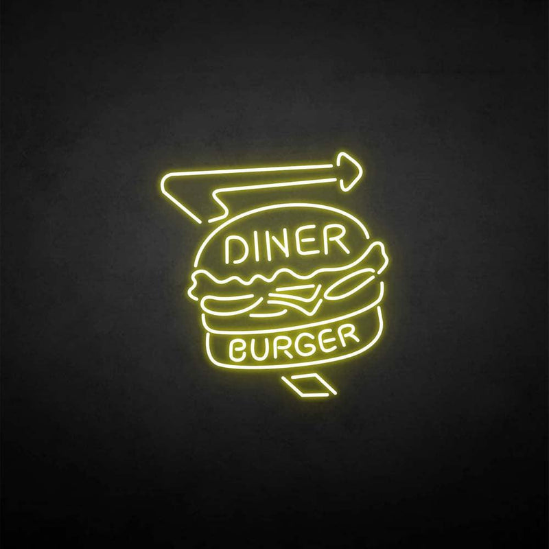 'Diner burger' neon sign - VINTAGE SIGN