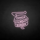 'Diner burger' neon sign - VINTAGE SIGN