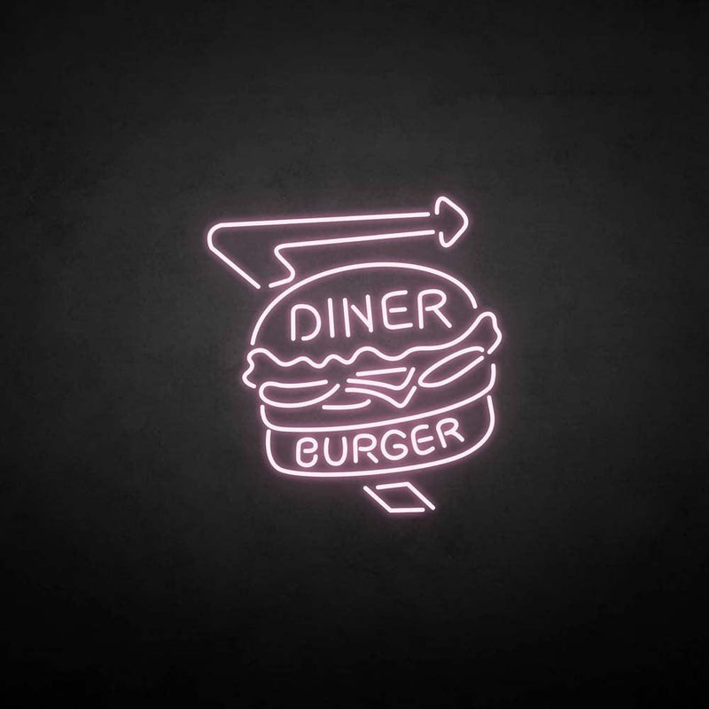 'Diner burger' neon sign - VINTAGE SIGN