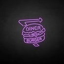 'Diner burger' neon sign - VINTAGE SIGN