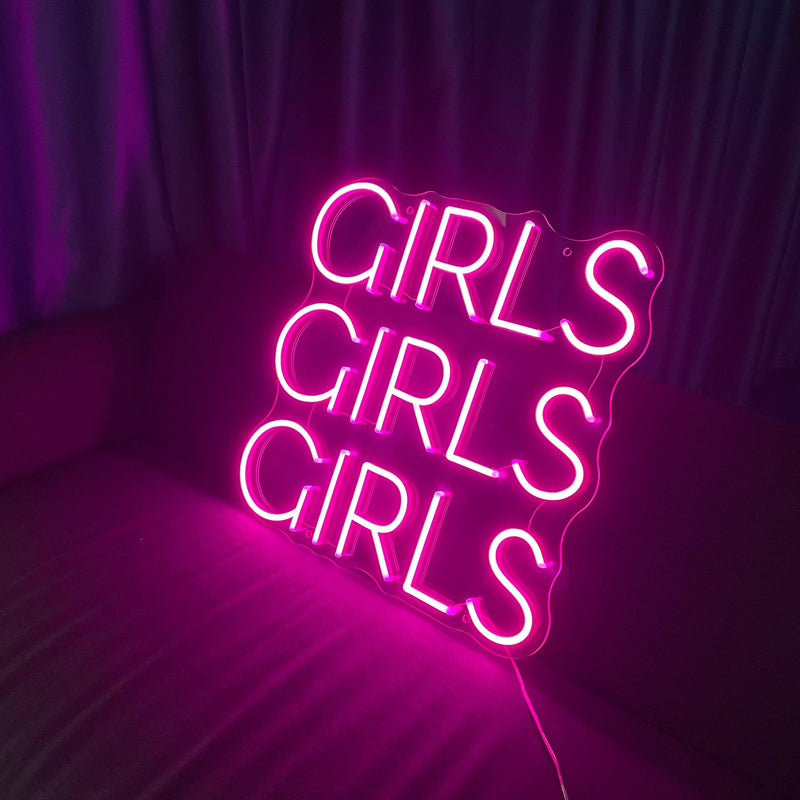 'girls girls girls' neon sign - VINTAGE SIGN