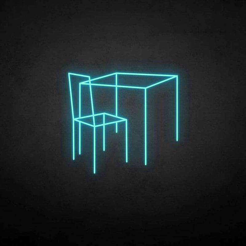 Leuchtreklame "Tisch und Stühle".