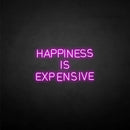 'HAPPINESS IS EXPENSIVE' neon sign - VINTAGE SIGN