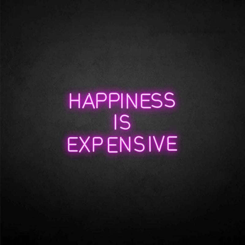 'HAPPINESS IS EXPENSIVE' neon sign - VINTAGE SIGN