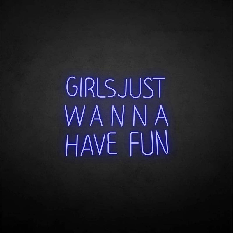 Enseigne au néon "Les filles veulent juste s'amuser"