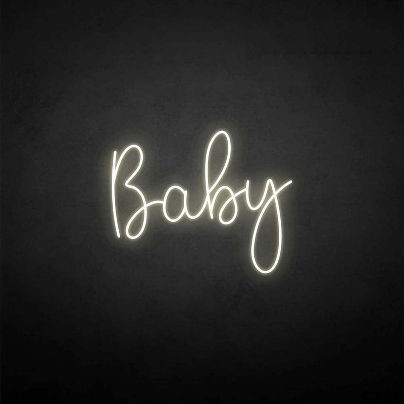 ’Baby3' neon sign