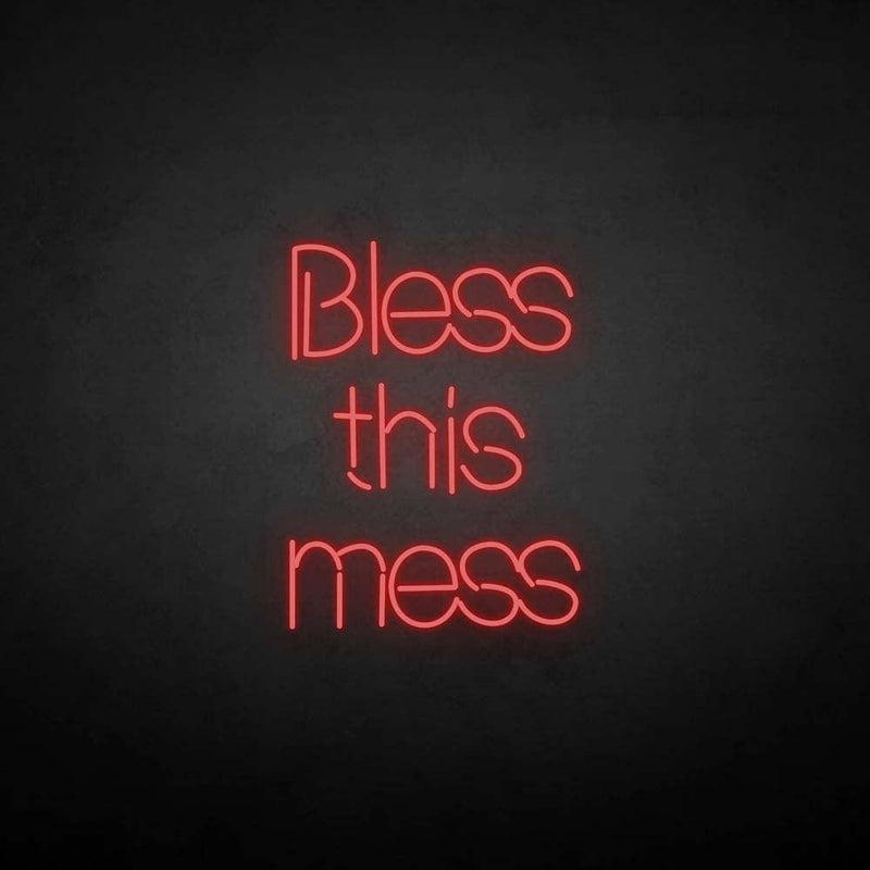 'Bless this mess' neon sign - VINTAGE SIGN