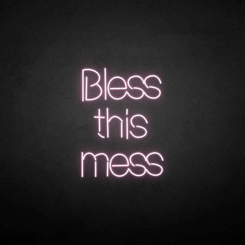 'Bless this mess' neon sign - VINTAGE SIGN